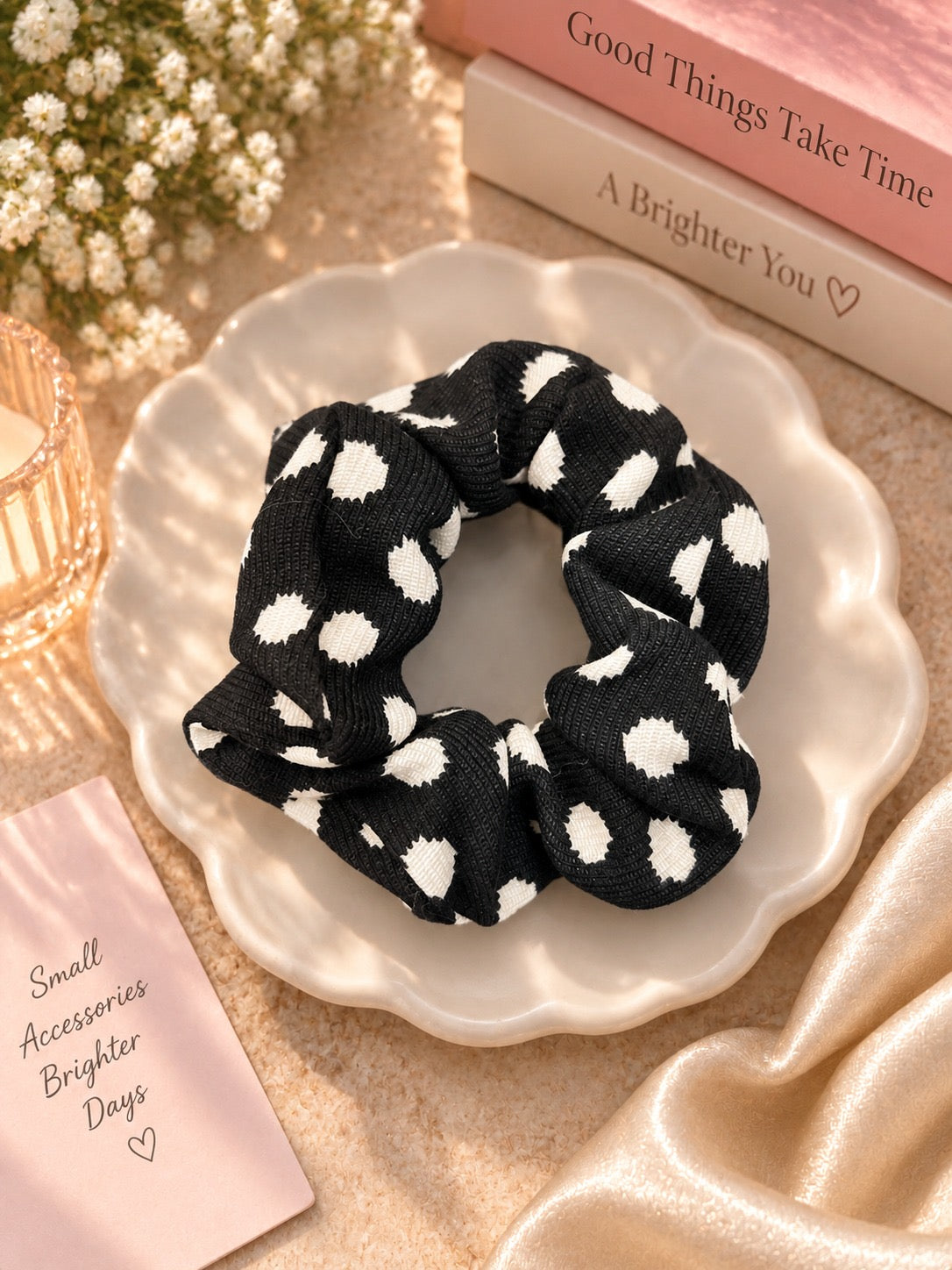 Polka Dot Scrunchie