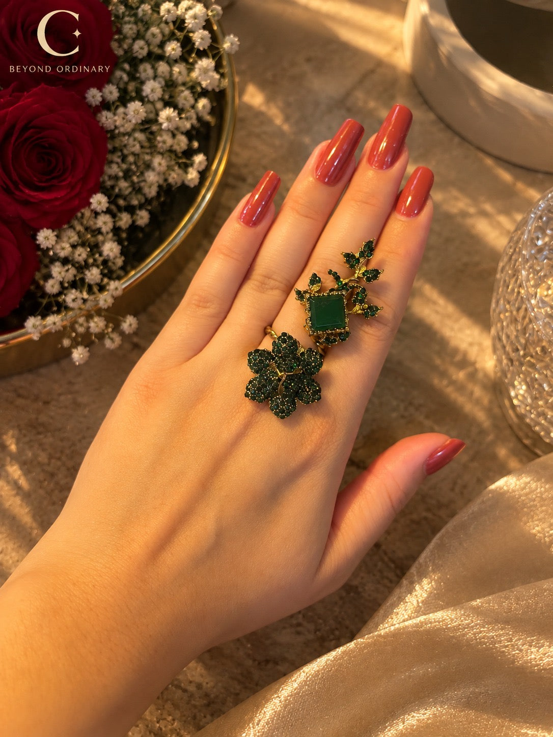 Emerald Bloom Ring