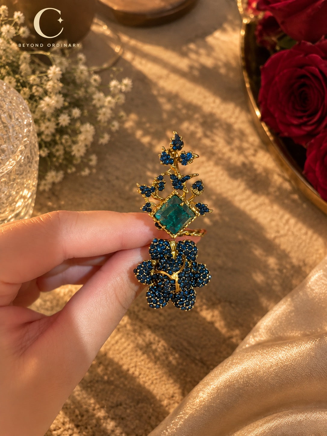Emerald Bloom Ring